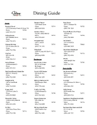 Dining Guide