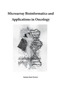 Microarray Bioinformatics and Applications in Oncology