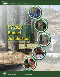 2020 Usda Explanatory Notes – Forest Service