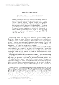 Bayesian Persuasion†