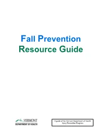 Fall Prevention Resource Guide