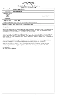 Official Filing Form