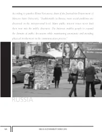 Russia, Most Social Problems Are Discussed on the Interpersonal Level