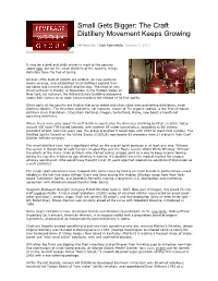 The Craft Distillery Movement Keeps Growing