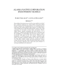 Alaska Native Corporation Endowment Models