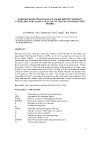 Farm Mechanization Leading to More Effective Energy- Utilization for Cassava and Yam Cultivation in Rivers State, Nigeria