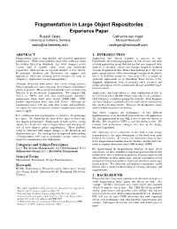 Fragmentation in Large Object Repositories
