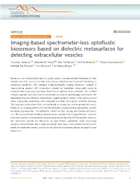 Imaging-Based Spectrometer-Less Optofluidic Biosensors Based On