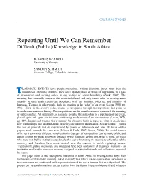 Repeating Until We Can Remember Difficult (Public) Knowledge in South Africa