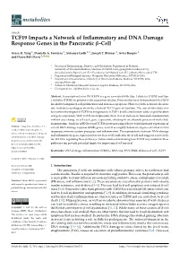 TCF19 Impacts a Network of Inflammatory and DNA Damage