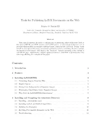 Tools for Publishing Latex Documents on the Web