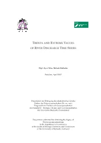 Trends and Extreme Values of River Discharge Time Series