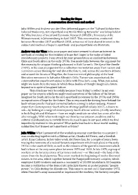 1 Reading for Hope: a Conversation About Texts and Method Julia Willén