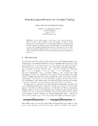 Bounded Quantification for Gradual Typing