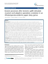 Erosive Processes After Tectonic Uplift Stimulate Vicariant