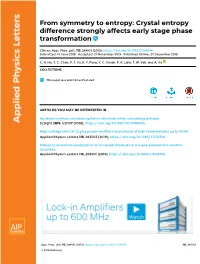 From Symmetry to Entropy: Crystal Entropy Difference Strongly Affects Early Stage Phase Transformation