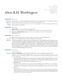 I Want a Non-Academic CV