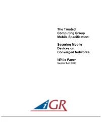 Securing Mobile Devices on Converged Networks White Paper