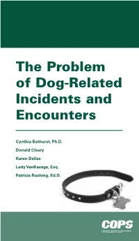 The Problem of Dog-Related Incidents and Encounters