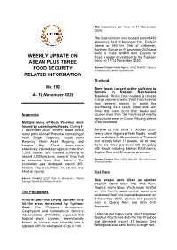 Weekly Update on ASEAN Plus Three Food Security Related Information Is Based on All Available Sources During the Period