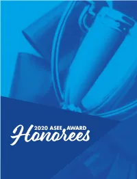 ASEE 2020 Awards Program