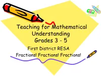 Developing a Conceptual Understanding of Mathematics