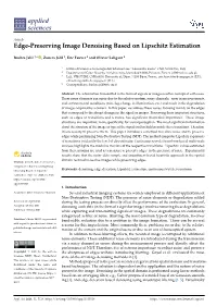 Edge-Preserving Image Denoising Based on Lipschitz Estimation