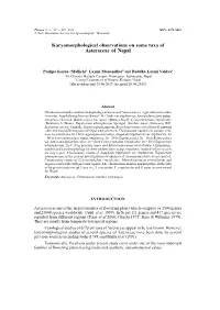 Karyomorphological Observations on Some Taxa of Asteraceae of Nepal