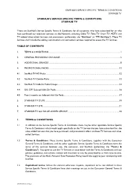 Starhub's Service Specific Terms & Conditions