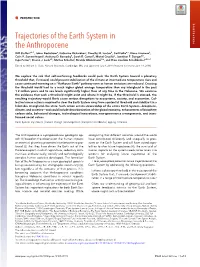 Trajectories of the Earth System in the Anthropocene PERSPECTIVE