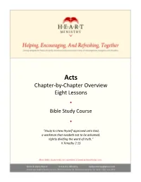 Chapter-By-Chapter Overview Eight Lessons