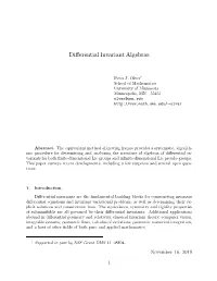 Differential Invariant Algebras