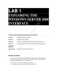 Exploring the Windows Server 2008 Interface