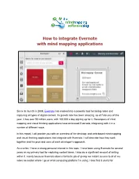How to Integrate Evernote with Mind Mapping Applications