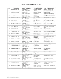 Land Port Declaration
