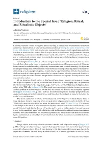 Religion, Ritual, and Ritualistic Objects’