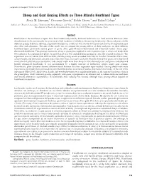Sheep and Goat Grazing Effects on Three Atlantic Heathland Types Berta M