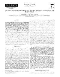 A Quantitative Study of Benthic Faunal Patterns Within the Pennsylvanian and Early Permian
