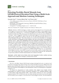Detecting Neolithic Burial Mounds from Lidar-Derived Elevation Data Using a Multi-Scale Approach and Machine Learning Techniques