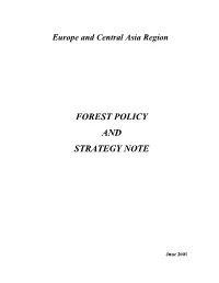 Forest Policy and Strategy Note