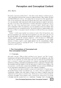 Perception and Conceptual Content
