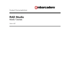 RAD Studio Mobile Tutorials