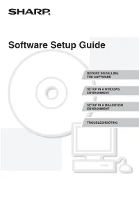 Software Setup Guide SSG-ALL-EX-Z1