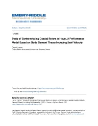 Study of Contra-Rotating Coaxial Rotors in Hover, a Performance Model Based on Blade Element Theory Including Swirl Velocity