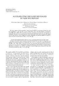 Accelerating Declines Revealed by New Bto Report