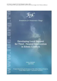 Developing Local Support for Third-Neutral Intervention in Ethnic