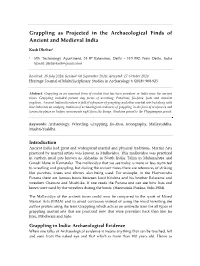 Grappling As Projected in the Archaeological Finds of Ancient and Medieval India