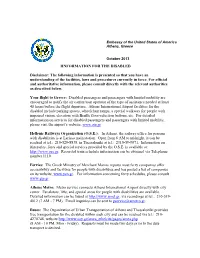 IINFORMATION for the DISABLED Disclaimer