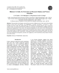 Mahseer in India: an Overview on Research Status and Future Priorities U