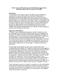 Ofcom Review of ITV Public Service Broadcasting Requirements by Michael Moore MP and Jeremy Purvis MSP